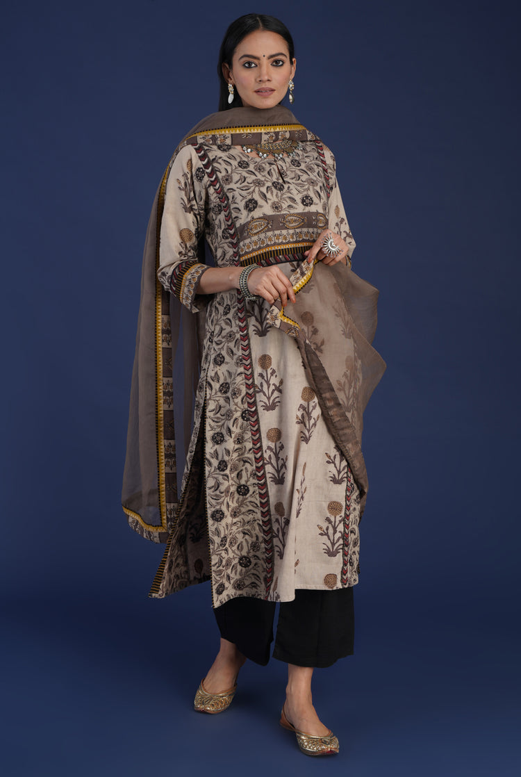 Rozana Chiffon Dupatta Beige (6870141468719)