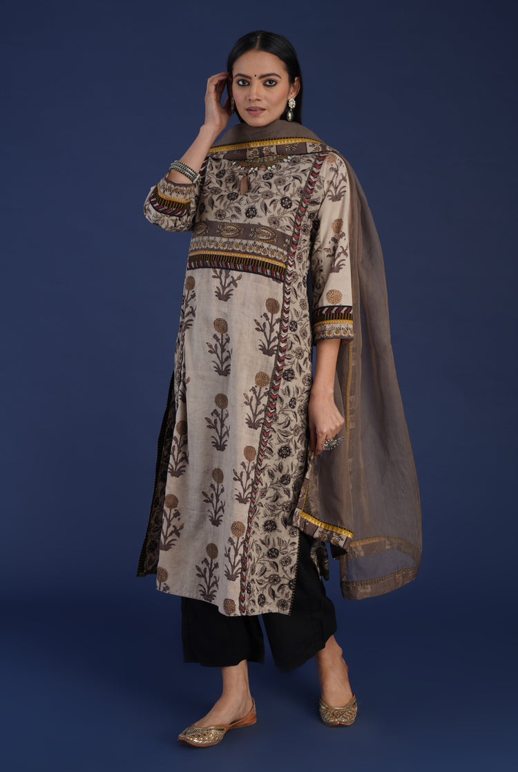 Rozana Chiffon Dupatta Beige (6870141468719)