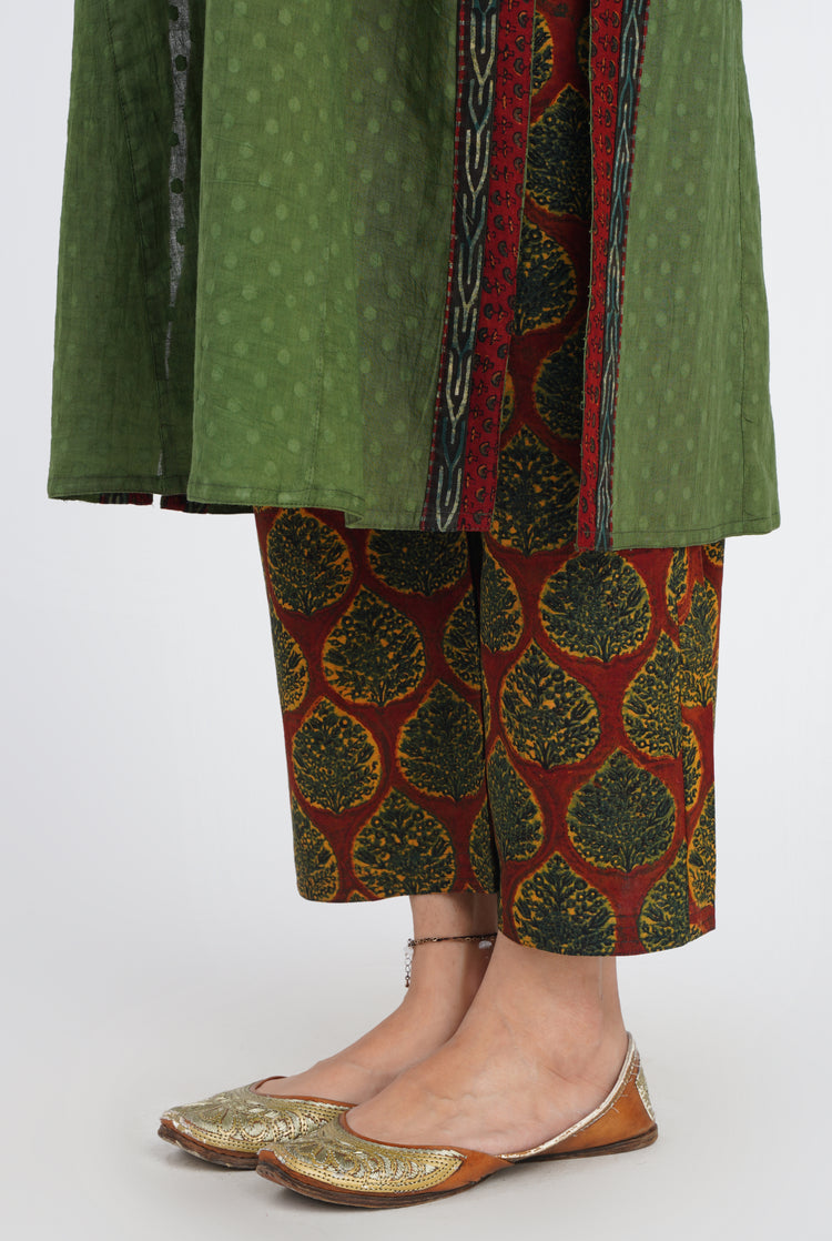 Rozana Pant Maroon Green (7086906867759)
