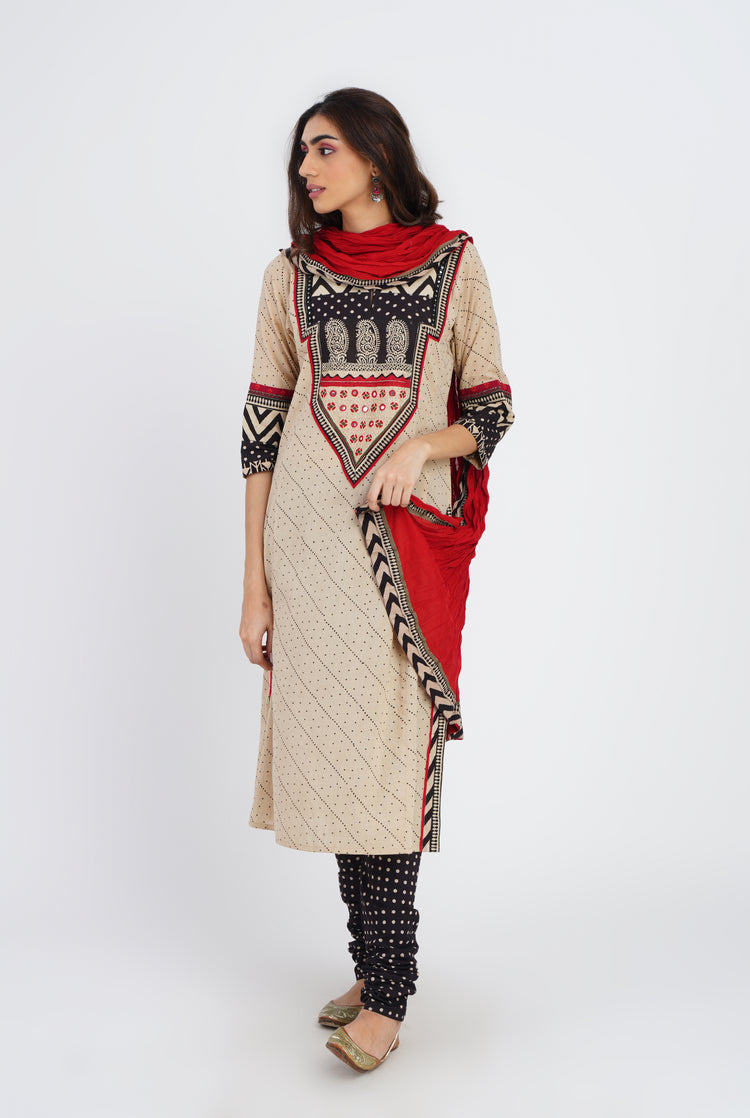 Rozana Cotton Dupatta Red (7087168225327)
