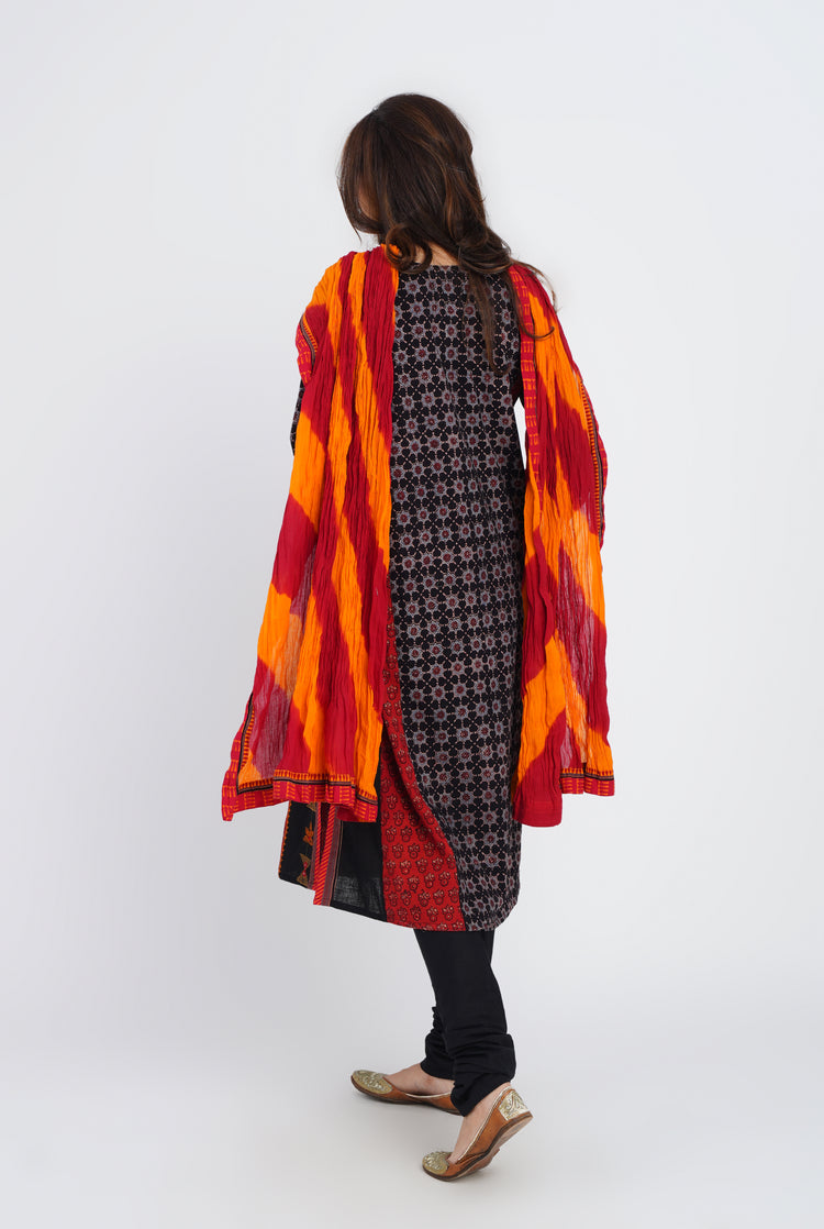 Rozana Cotton Dupatta Red Orange (7087170846767)