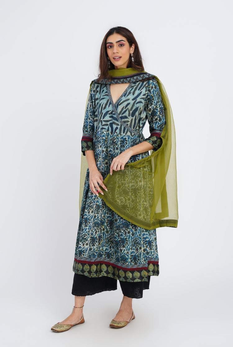 Rozana Chiffon Dupatta Green (7087177891887)