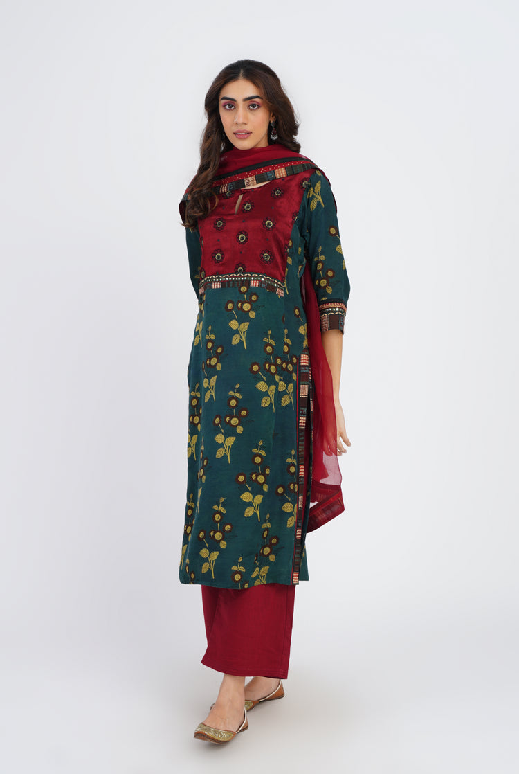 Rozana Chiffon Dupatta Maroon (7087175696431)