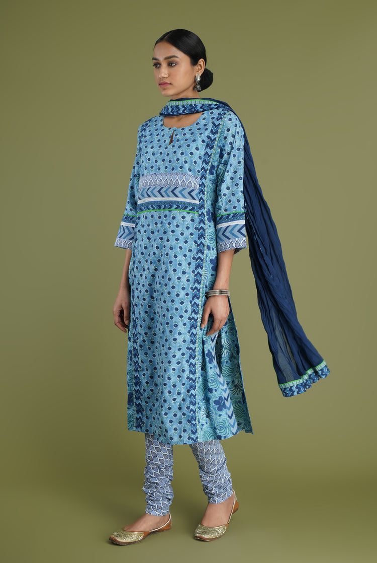Rozana Printed Bottom Blue (6969249464367)