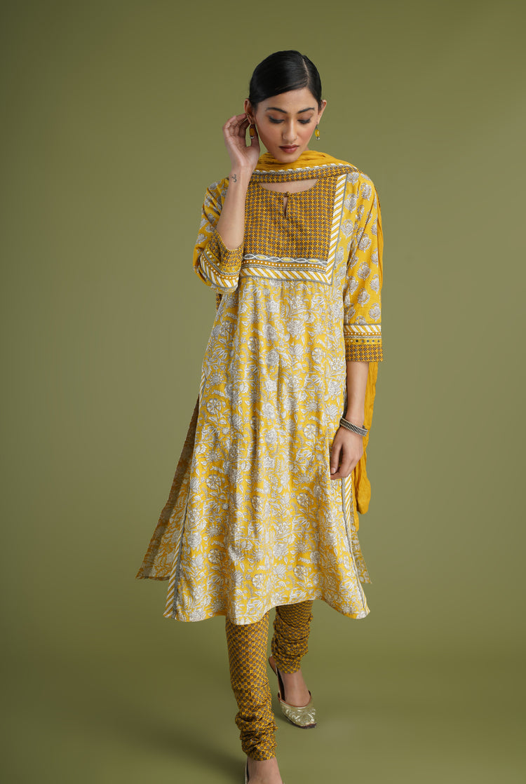 Rozana Printed Bottom Mustard (6969253298223)