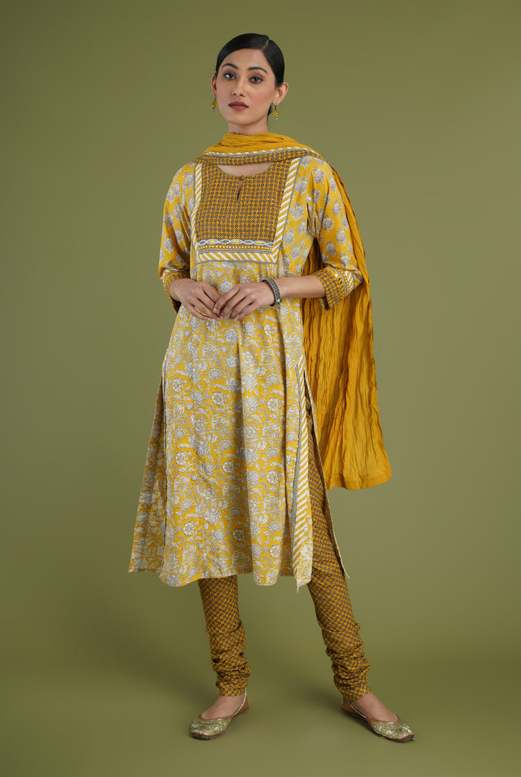 Rozana Printed Bottom Mustard (6969253298223)