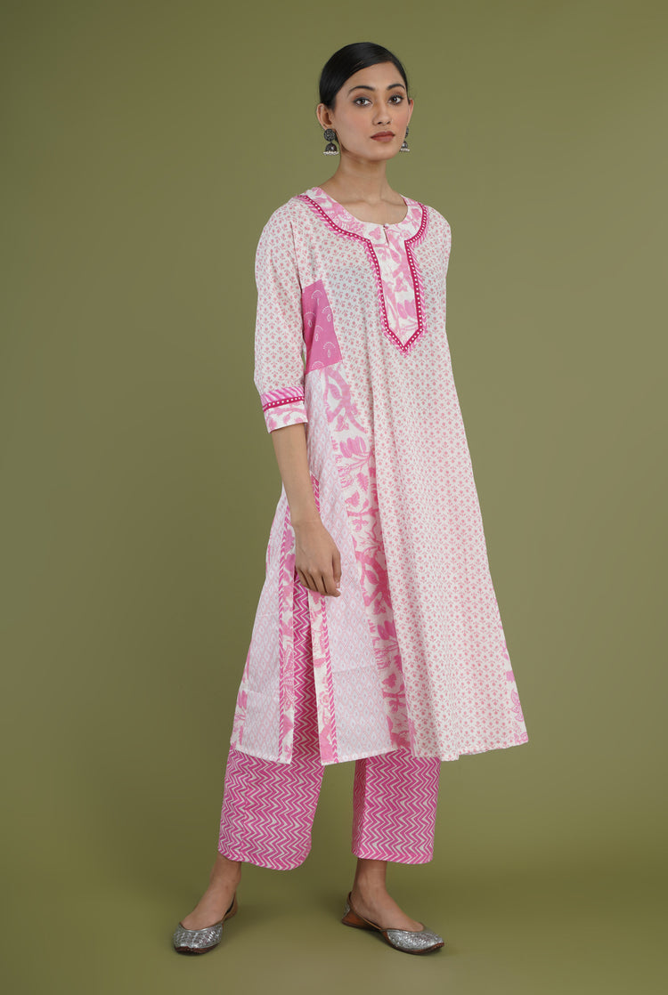 Choga Kurta White Pink (6969169281071)