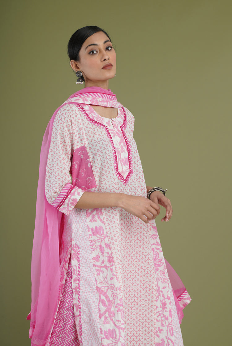 Choga Kurta White Pink (6969169281071)