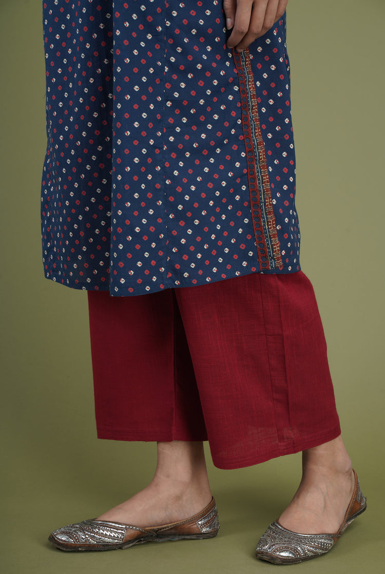Rozana Plain Pant Maroon (6941316382767)