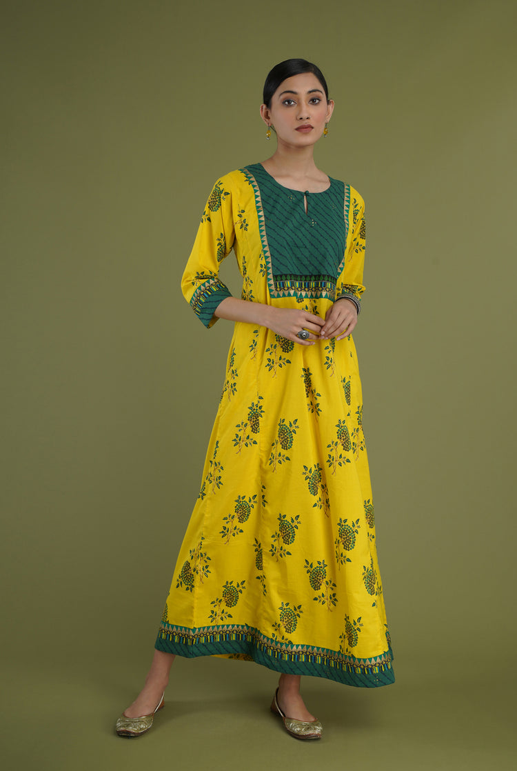 Yoke Caftan Yellow Green (6906580795439)