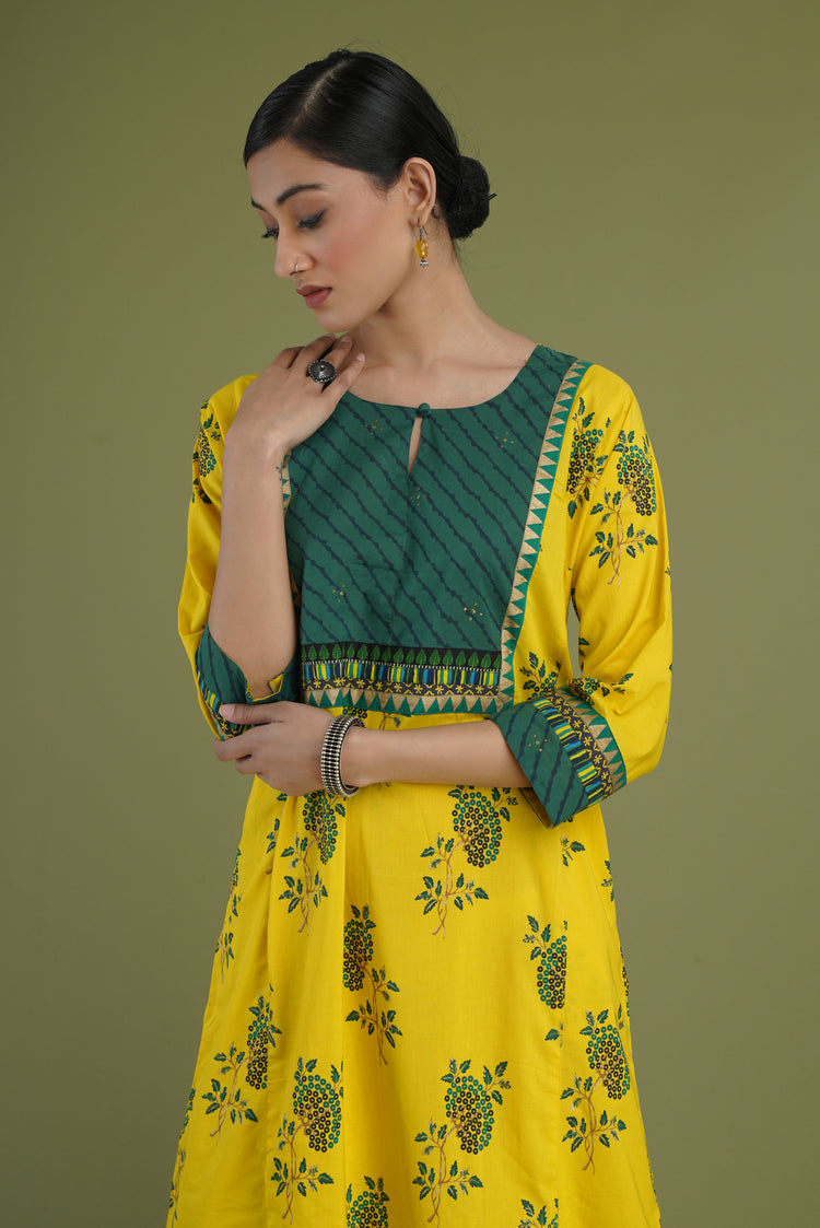 Yoke Caftan Yellow Green (6906580795439)