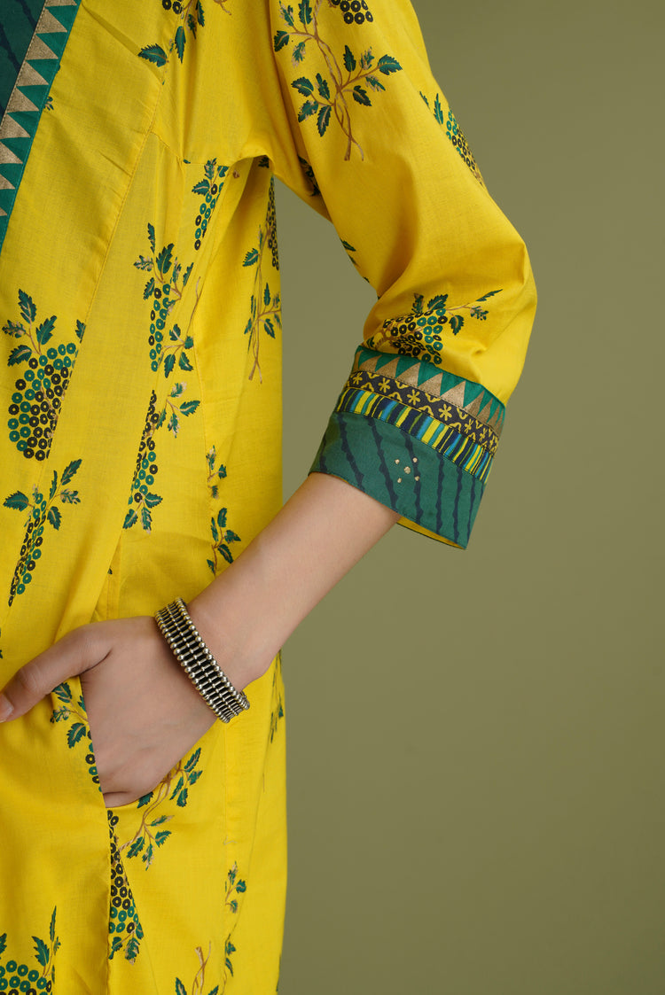 Yoke Caftan Yellow Green (6906580795439)