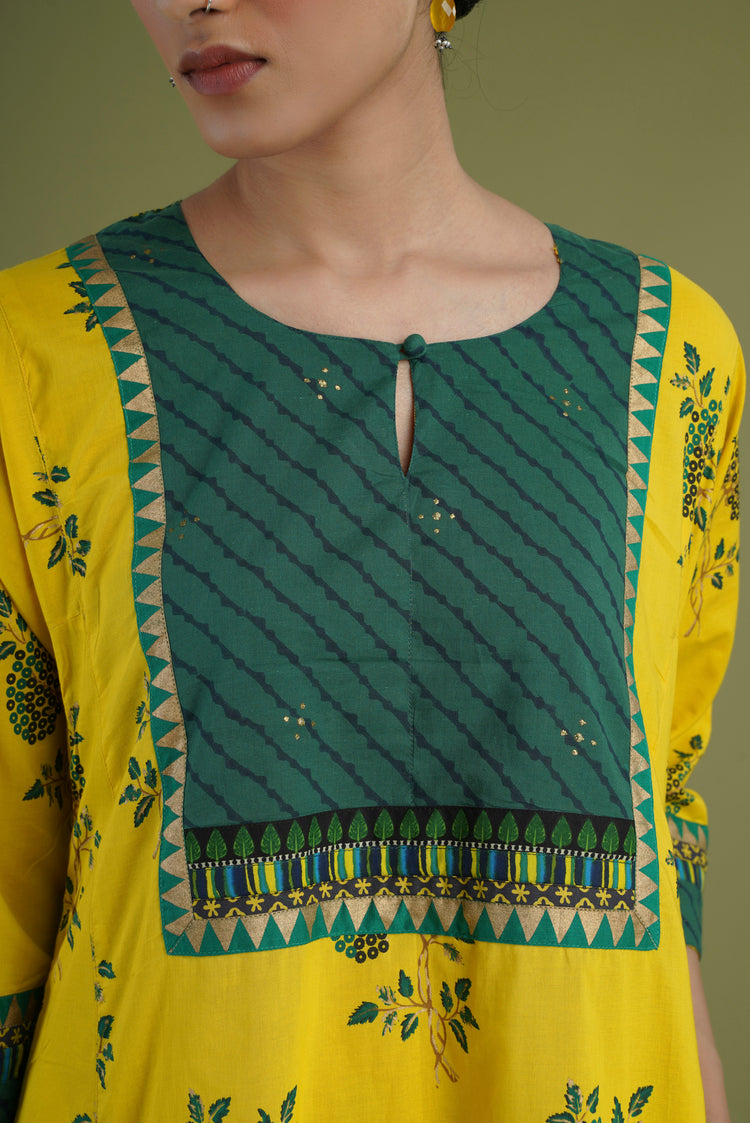 Yoke Caftan Yellow Green (6906580795439)