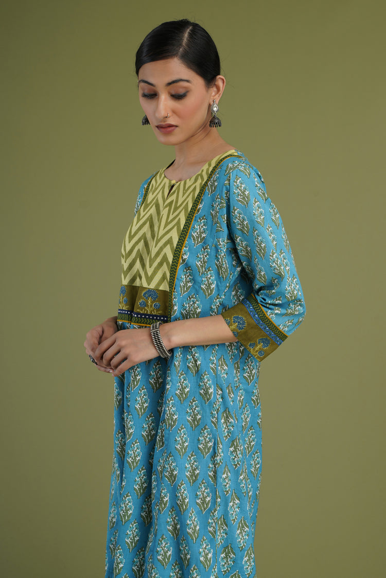 Yoke Caftan Light Blue Green (6906580992047)