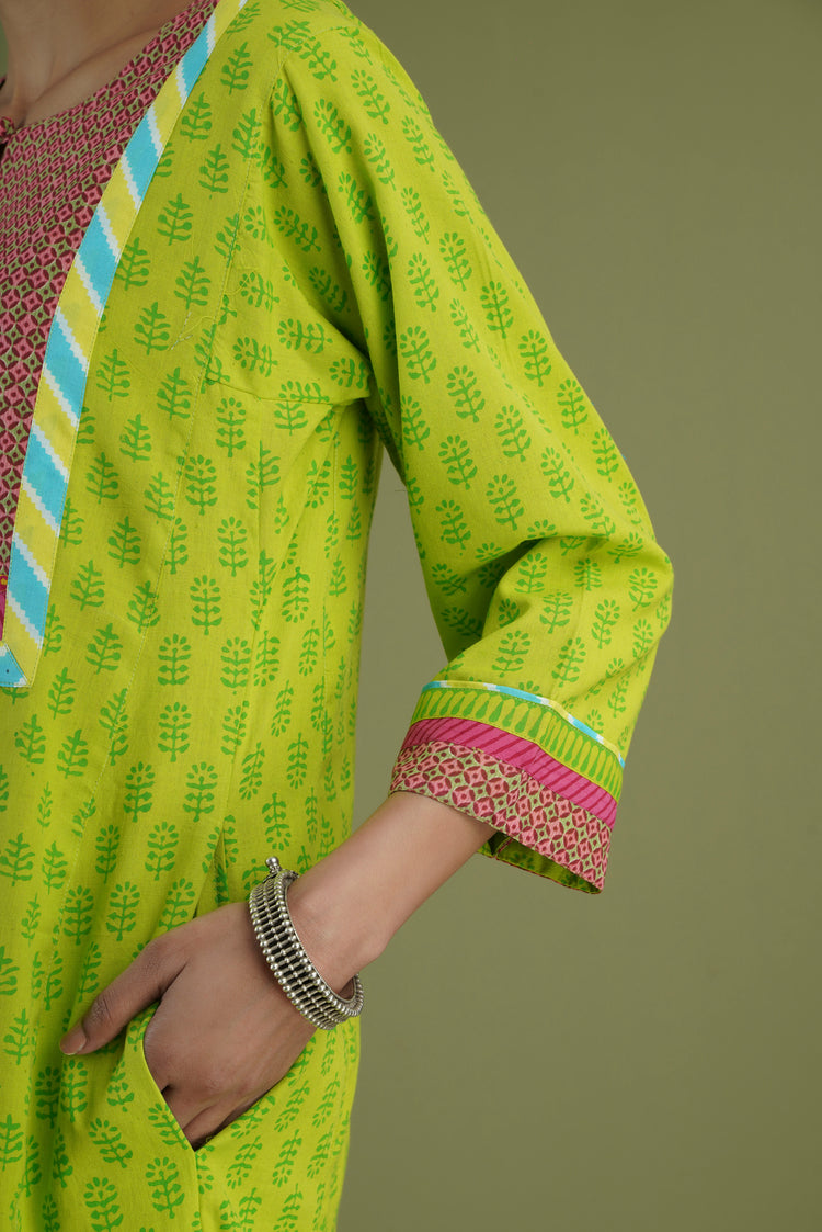 Yoke Caftan Mint Green (6906581155887)