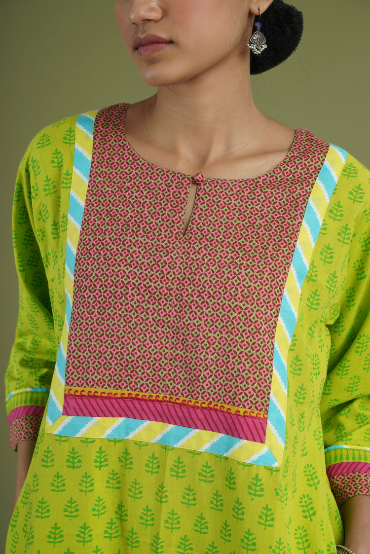 Yoke Caftan Mint Green (6906581155887)