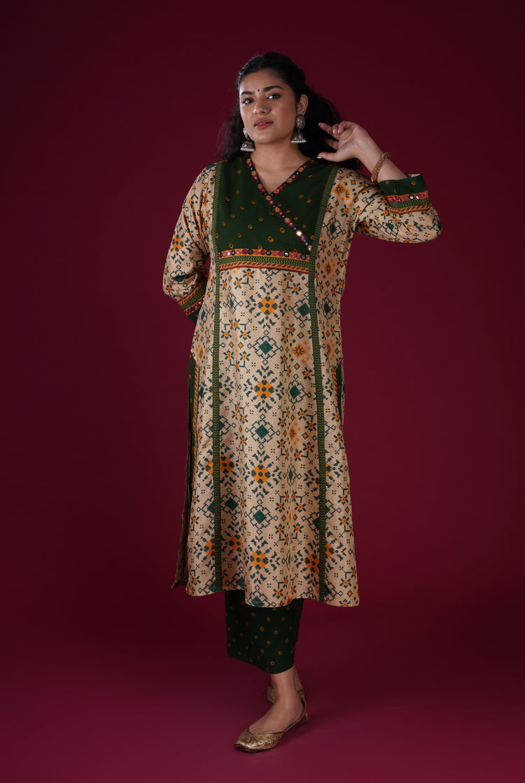 Rozana Pants Green Bandhej (6755822338095)
