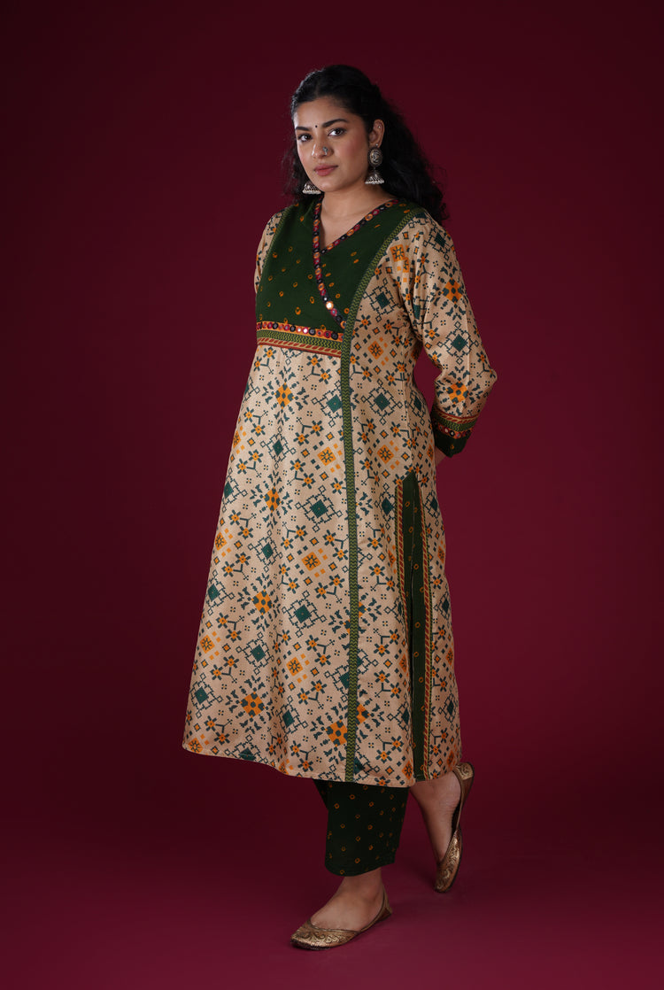 Rozana Pants Green Bandhej (6755822338095)
