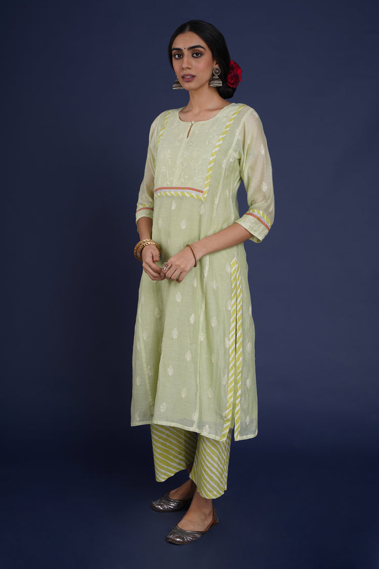 Rozana Pants Green Leher (6749676929071)