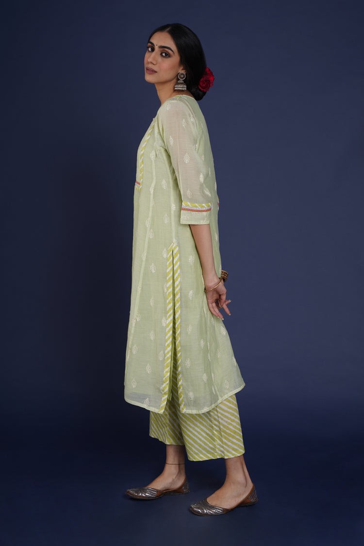 Rozana Pants Green Leher (6749676929071)
