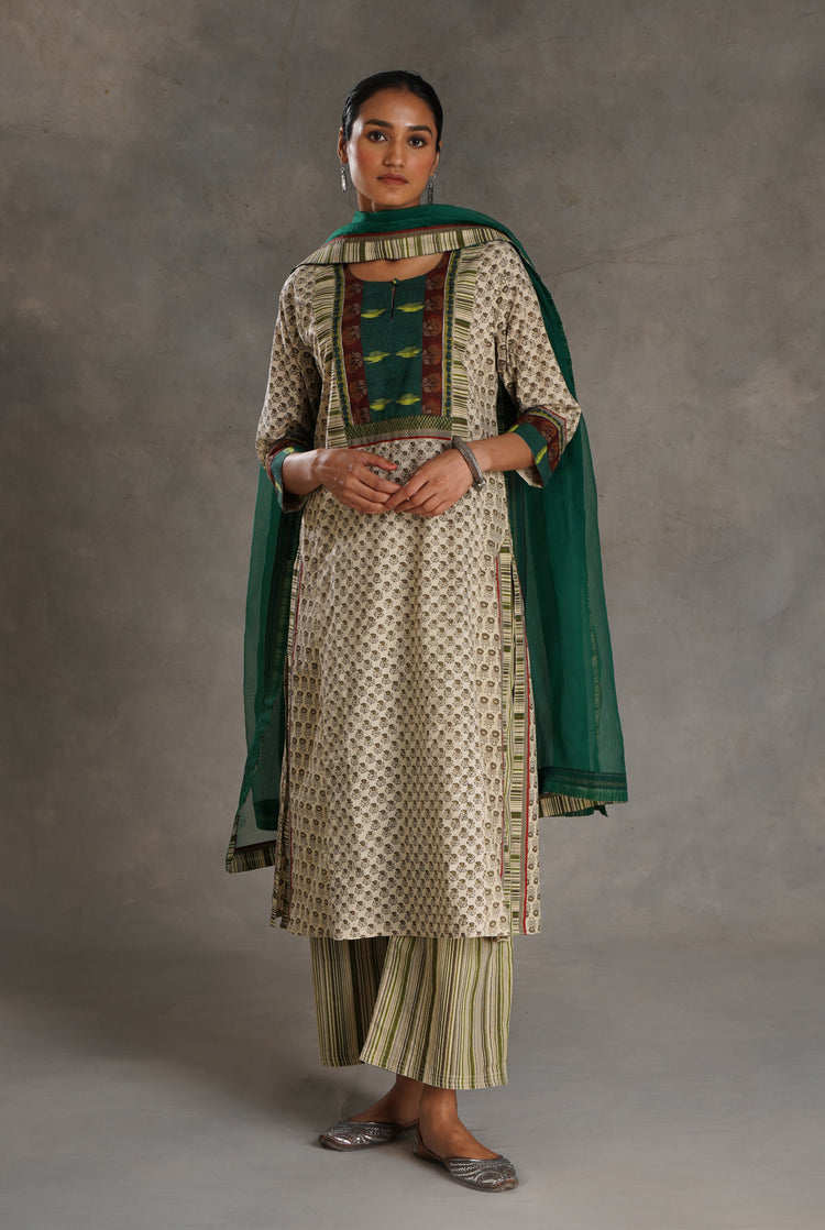 Rozana Chiffon Dupatta Green (7021068386351)