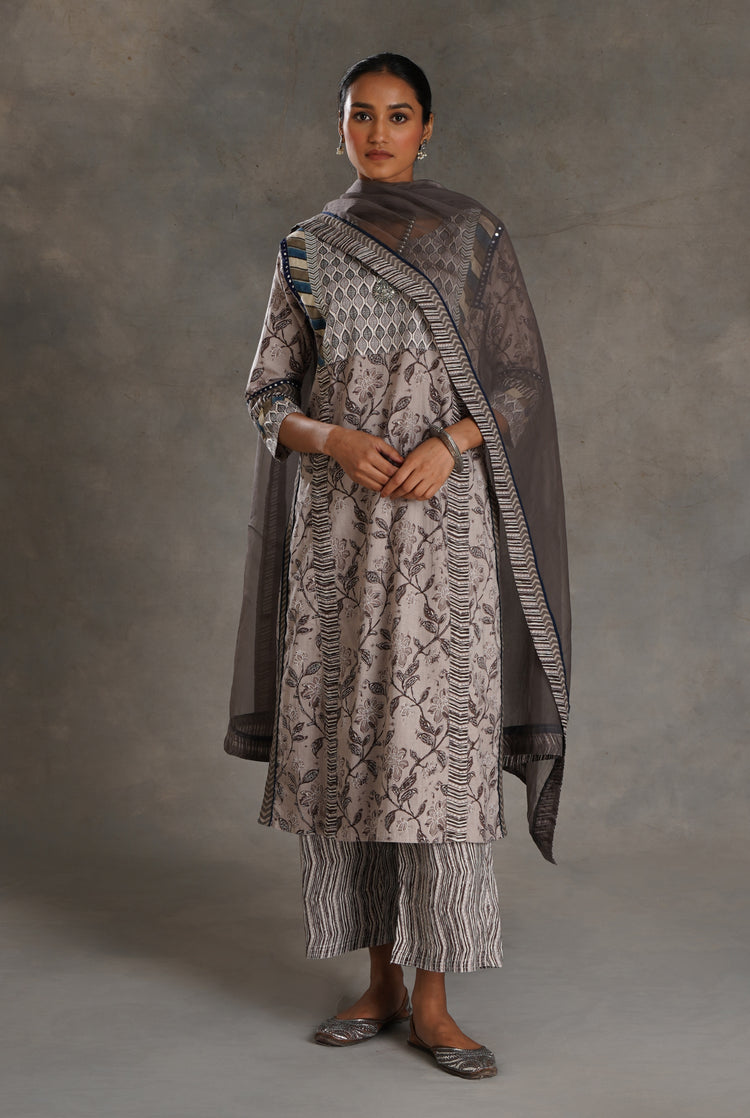 Rozana Chiffon Dupatta Grey (7021045415983)