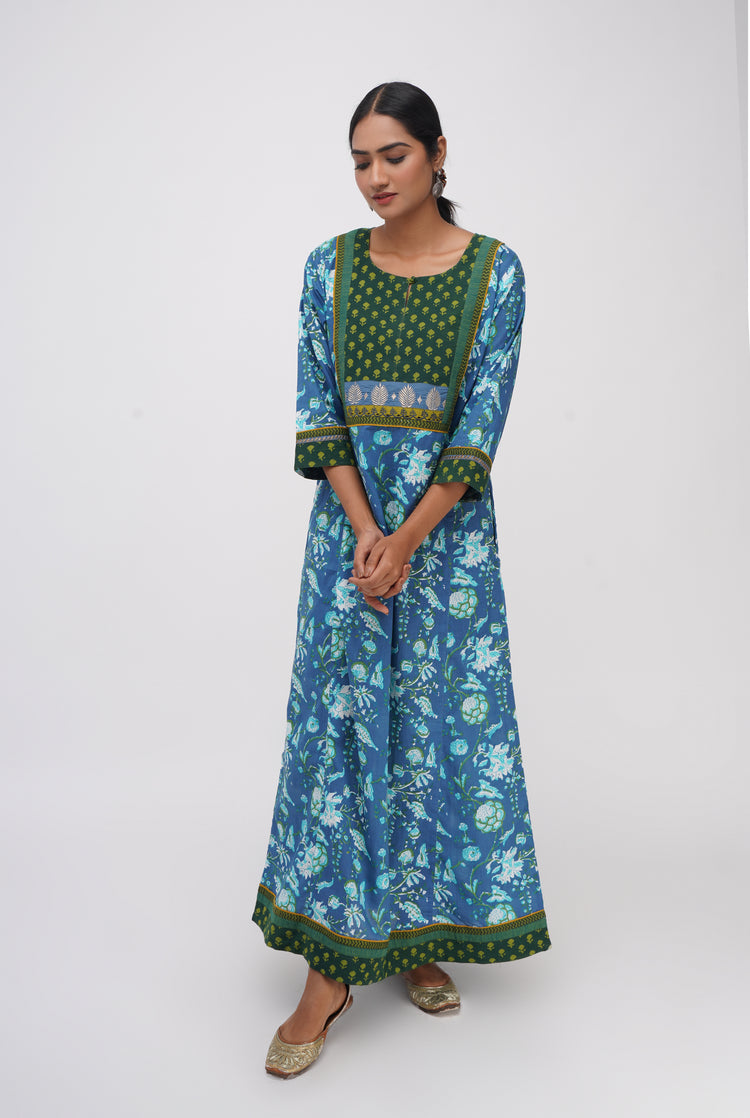 Yoke Caftan Blue Green (6820278501423)
