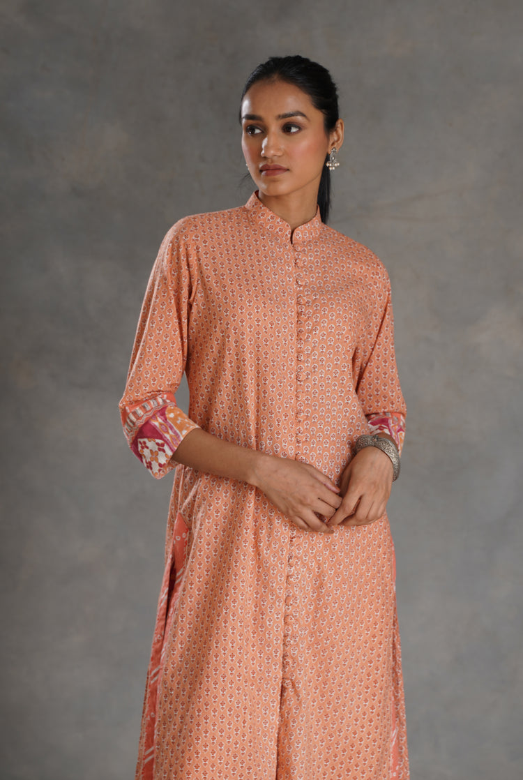 Vanya Kurta Peach (7019855380527)