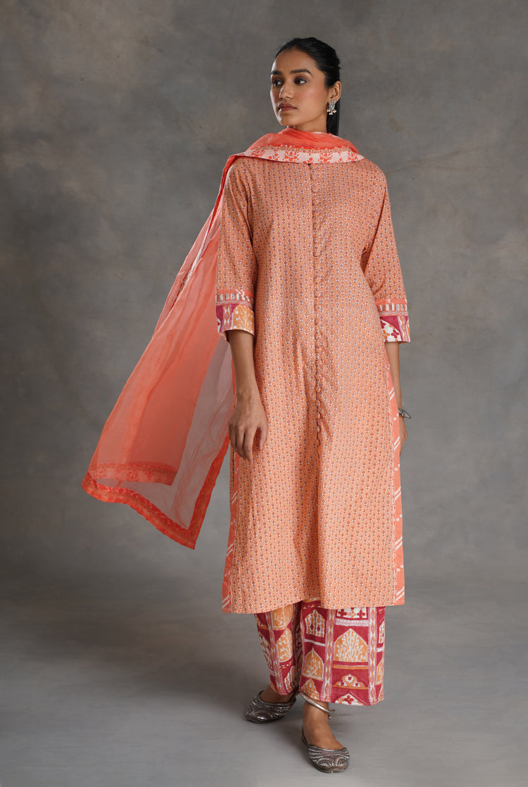Rozana Chiffon Dupatta Peach (7021038010415)