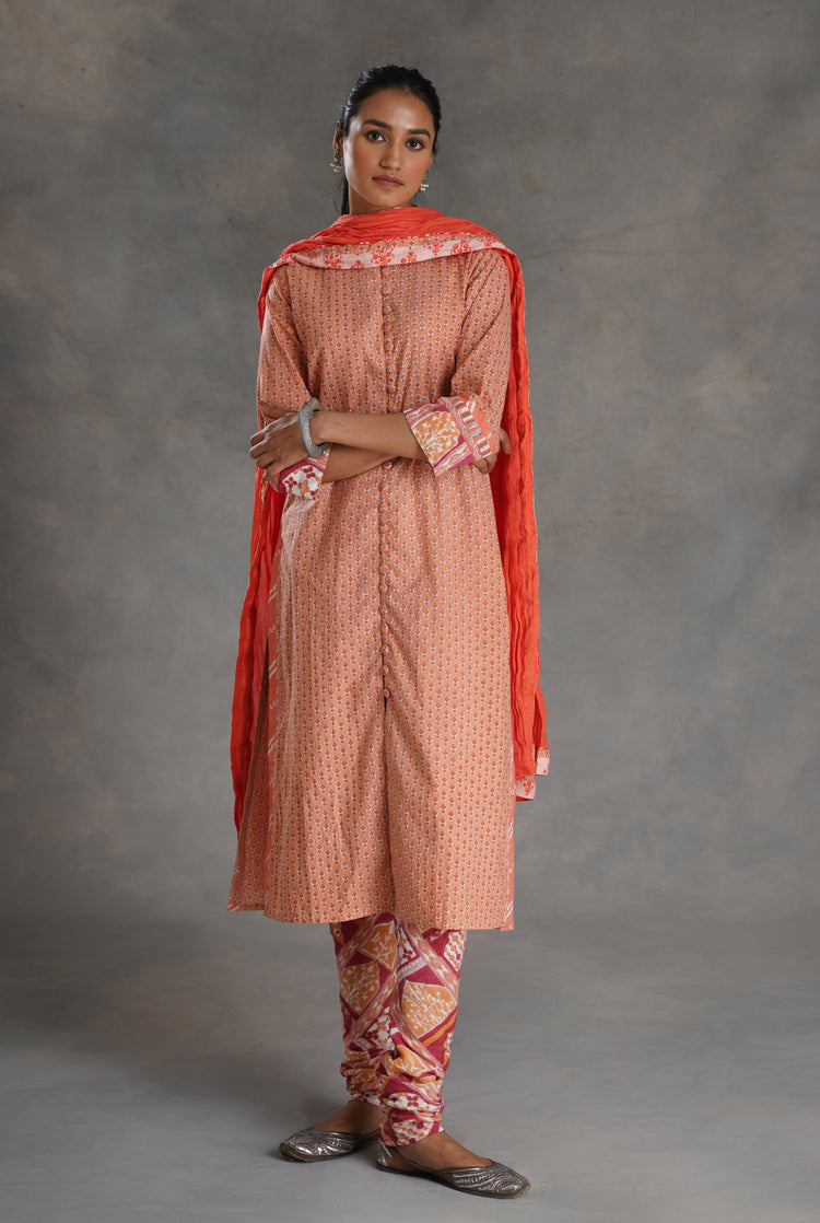 Vanya Kurta Peach (7019855380527)