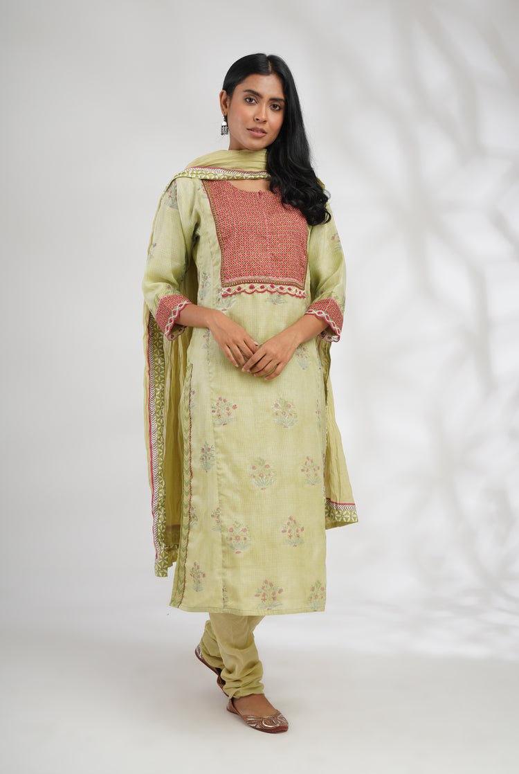 Rozana Cotton Dupatta Sage (7047307690031)