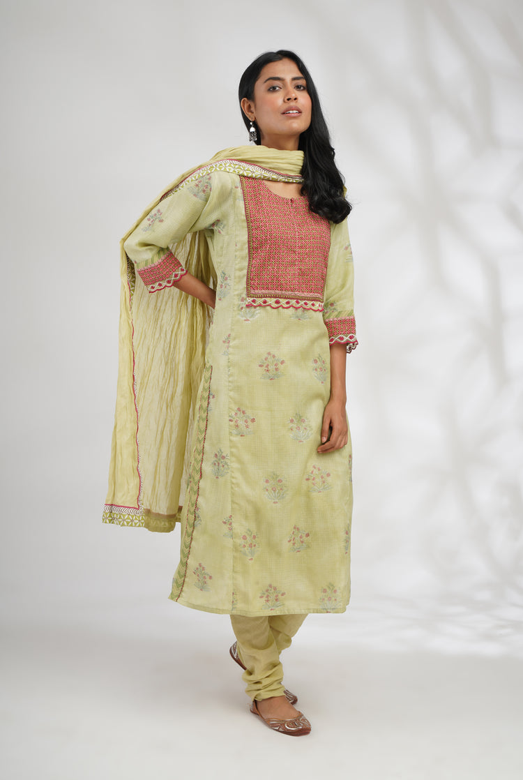 Rozana Cotton Dupatta Sage (7047307690031)