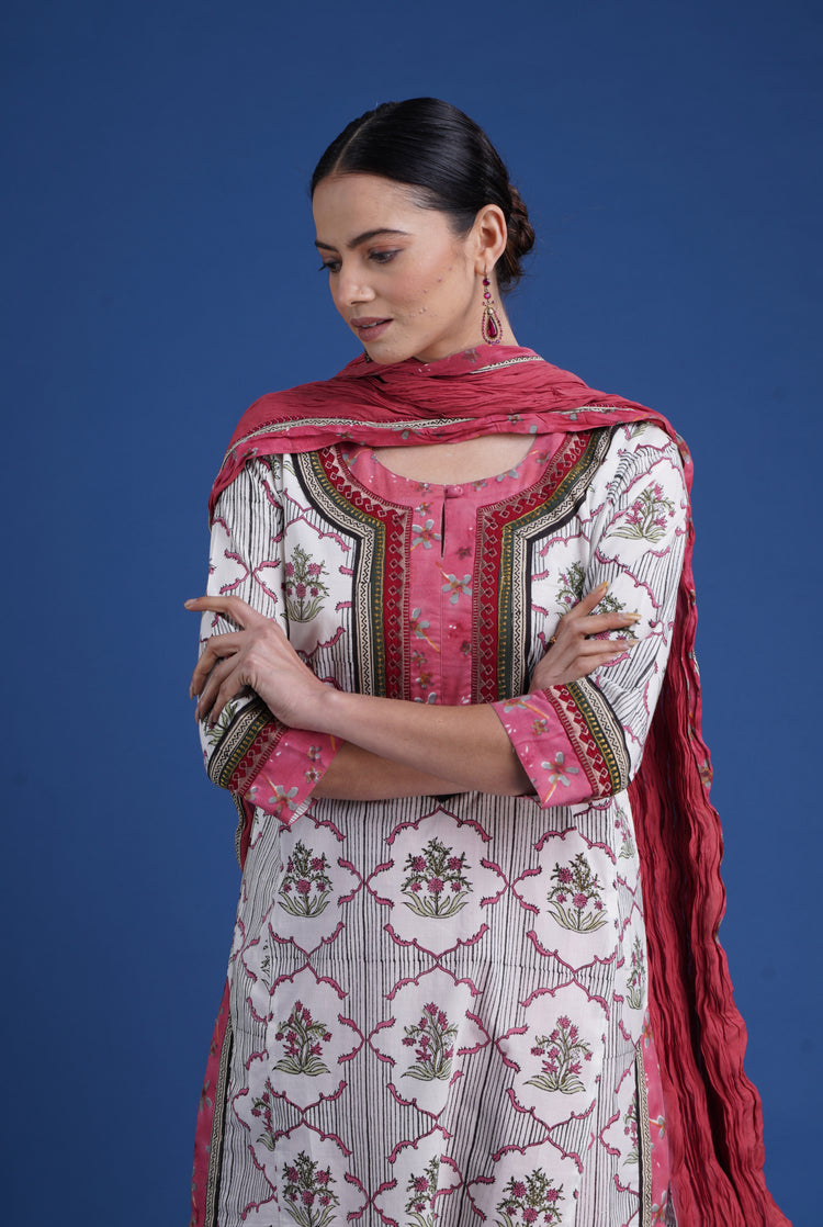 Rozana Cotton Crinkled Dupatta (8077625426219)