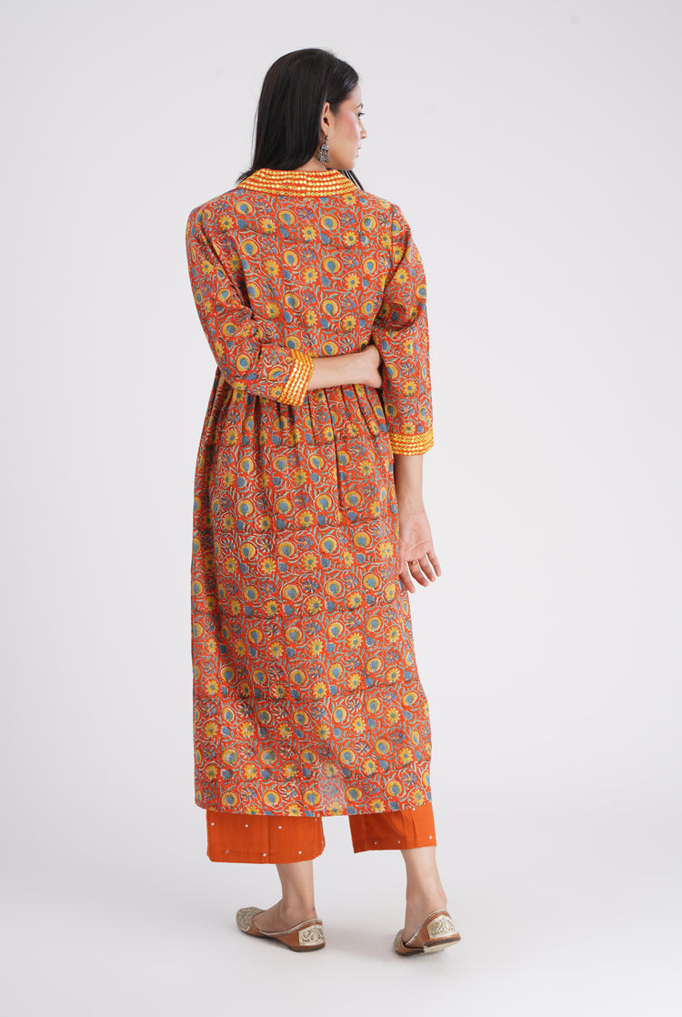 Soha Kurta Orange (7134688313391)
