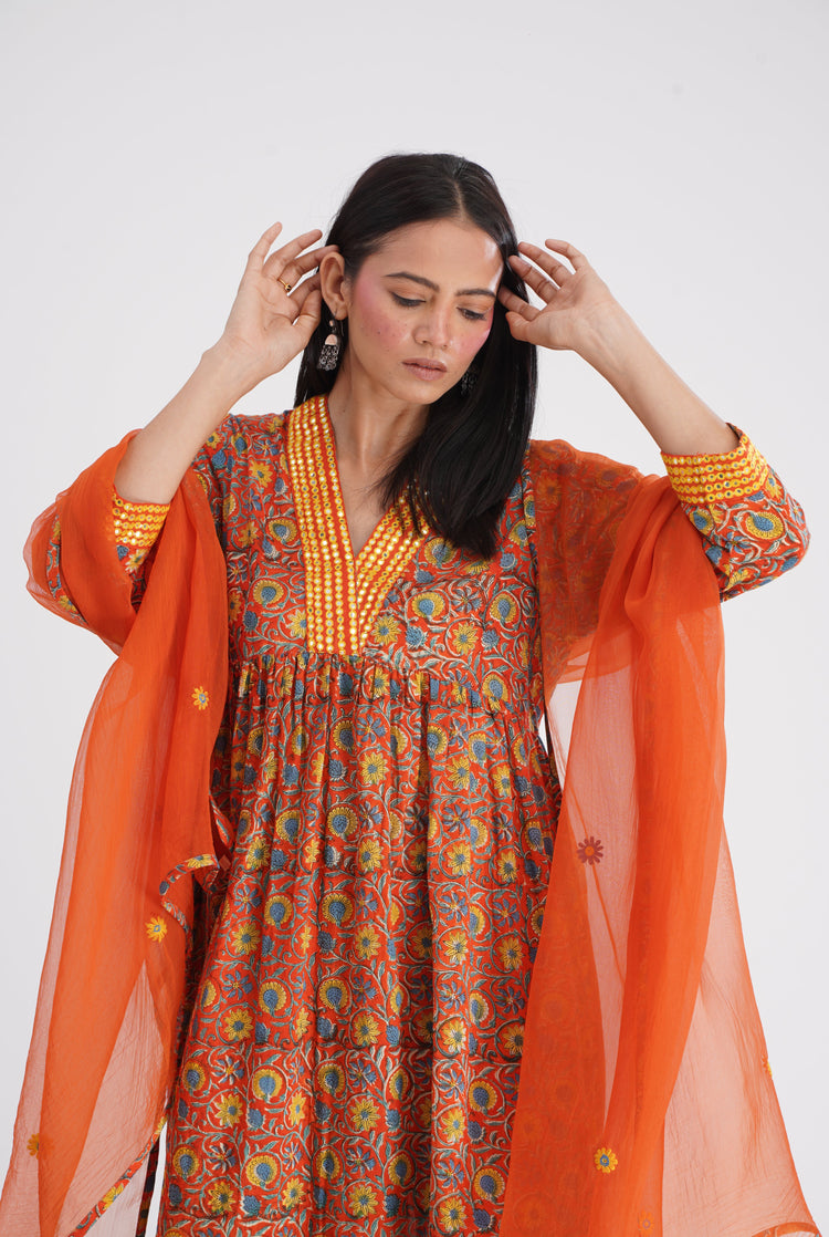 Soha Dupatta Orange (7135085821999)