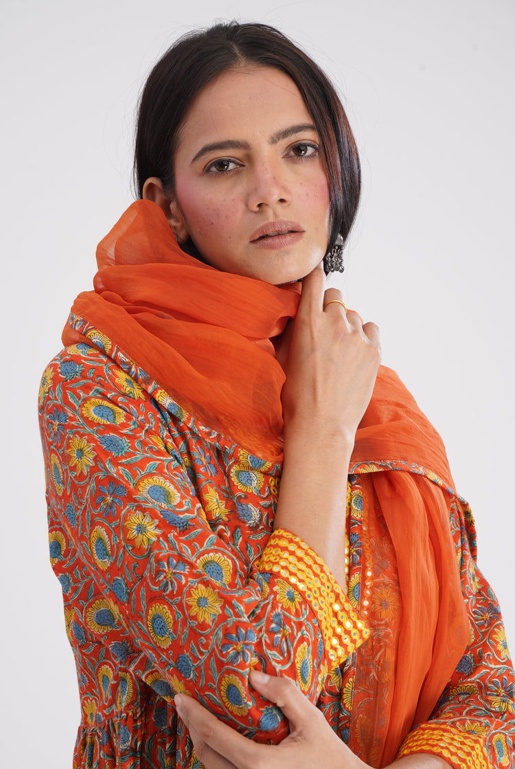 Soha Dupatta Orange (7135085821999)