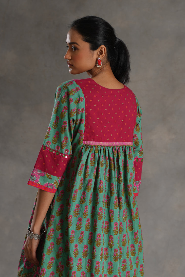Banjara Kurta Pale Turquoise Pink (7019794169903)