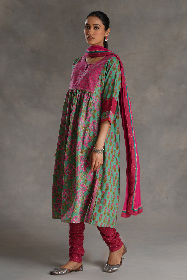 Banjara Kurta Pale Turquoise Pink (7019794169903)