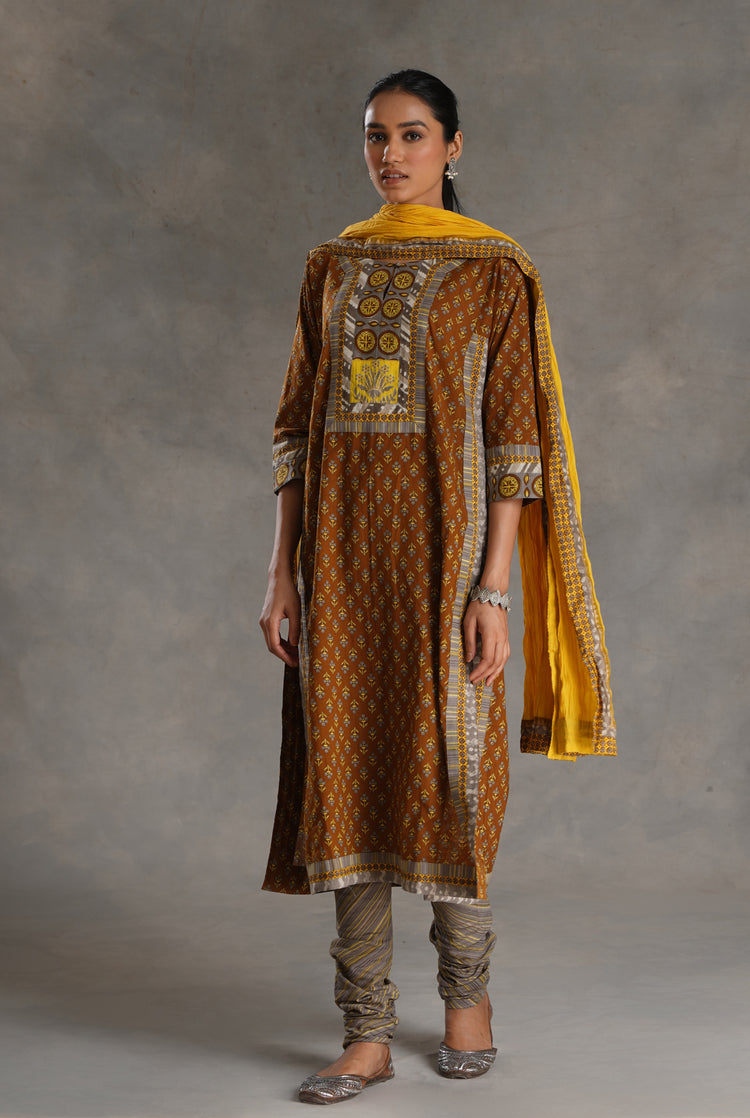 Rozana Cotton Dupatta Yellow (7021093716015)