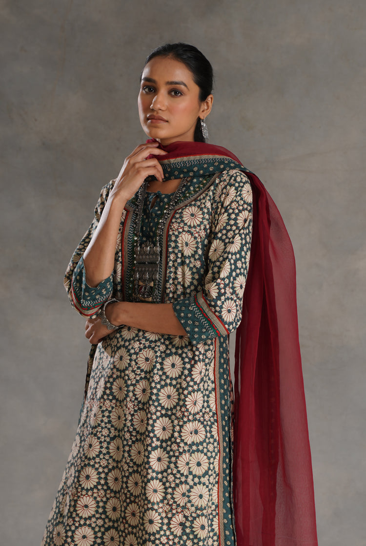 Rozana Chiffon Dupatta Red (7021007503407)