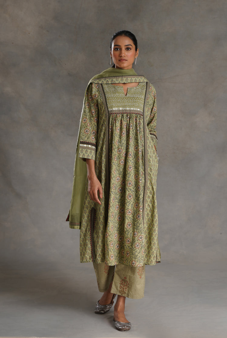 Rozana Chiffon Dupatta Pista Green (7021022806063)