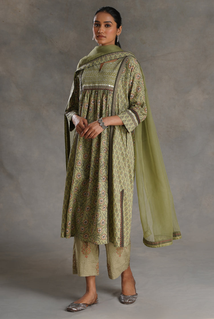 Rozana Chiffon Dupatta Pista Green (7021022806063)