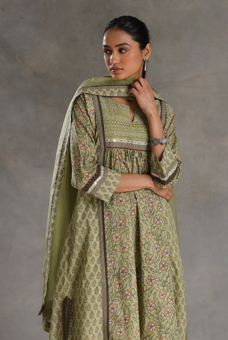 Rozana Chiffon Dupatta Pista Green (7021022806063)