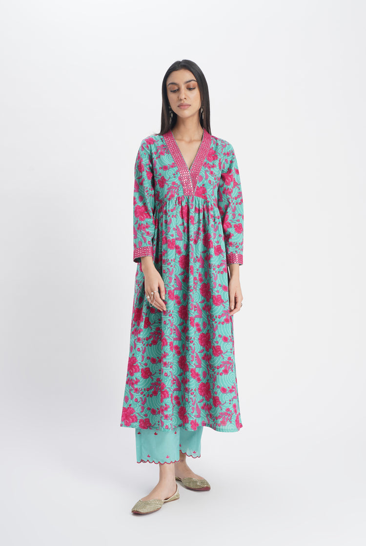 Soha Kurta Sea Green (8017798791467)