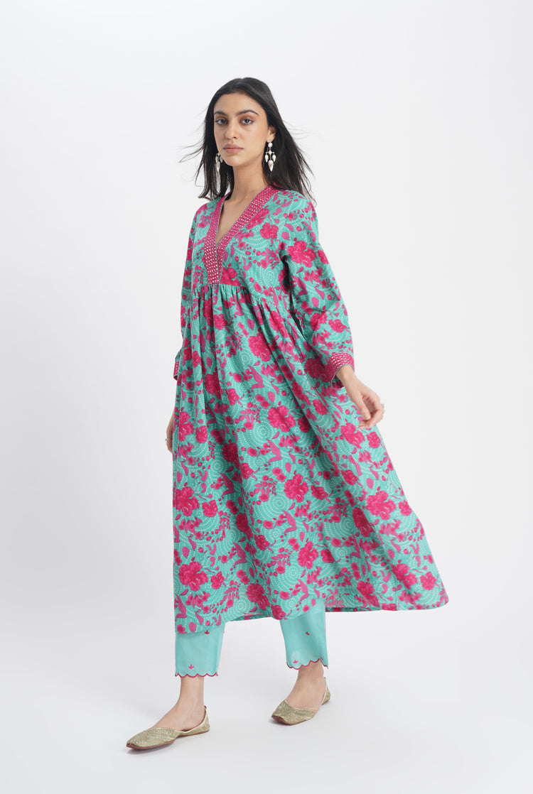 Soha Kurta Sea Green (8017798791467)