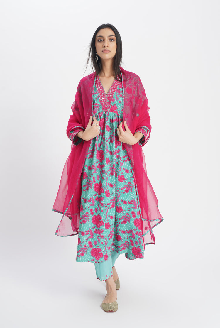 Soha Kurta Sea Green (8017798791467)