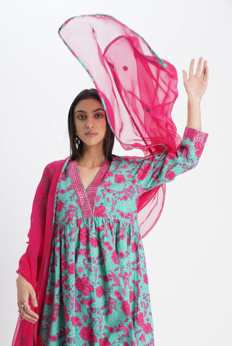 Soha Kurta Sea Green (8017798791467)