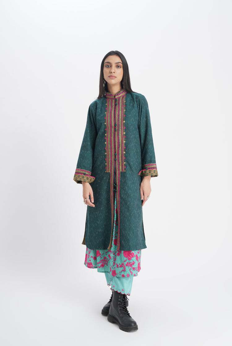 Noor Overcoat Teal Green (8017889460523)