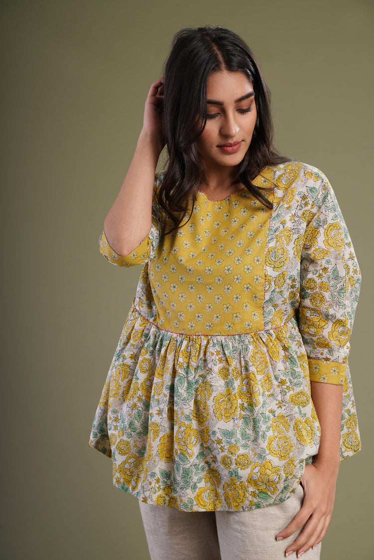 Off White Green Chunnat Kurti (960444563503)