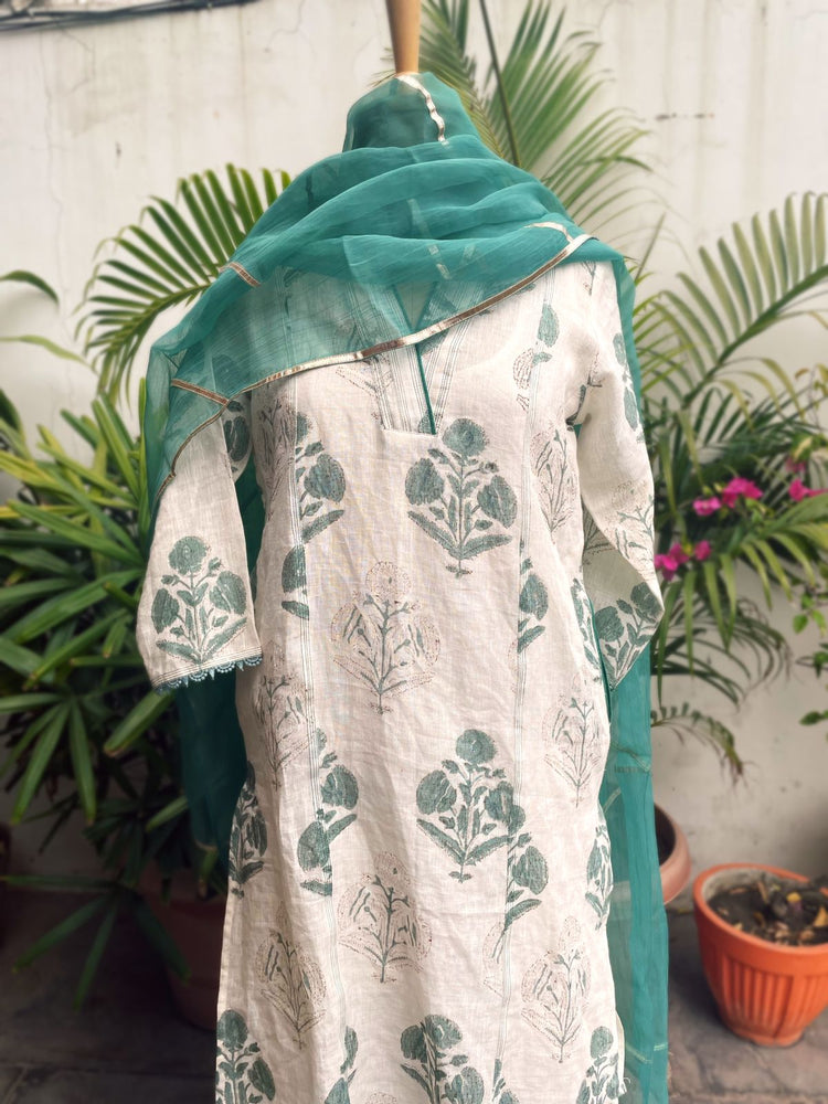 Daisy Dupatta Teal (8166233506091)